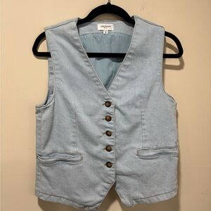 Anniewear Sky Blue Denim Vest